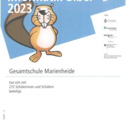 Informatik-Biber an der Gesamtschule Marienheide